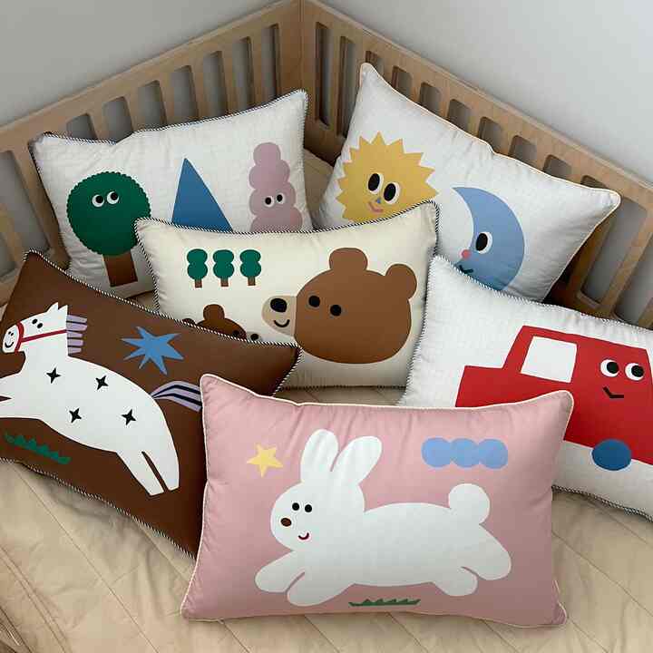 キッズ 両面 枕カバー 40x60［6種］