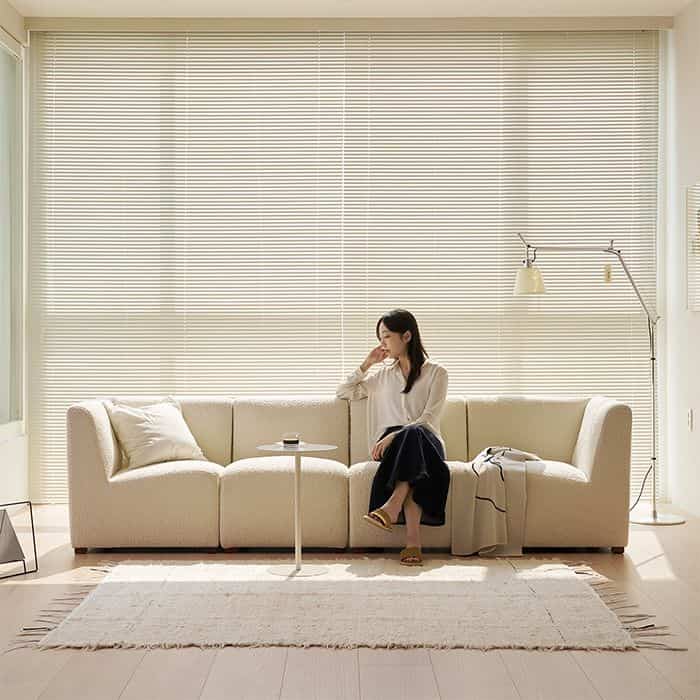 FAMILIE モジュールソファ 1人掛け アームレス［4色］