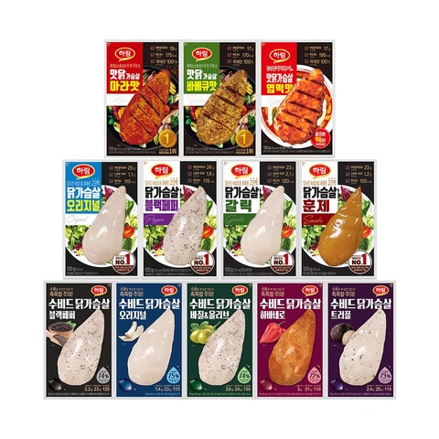 하림 닭가슴살 블랙페퍼 100g 10봉