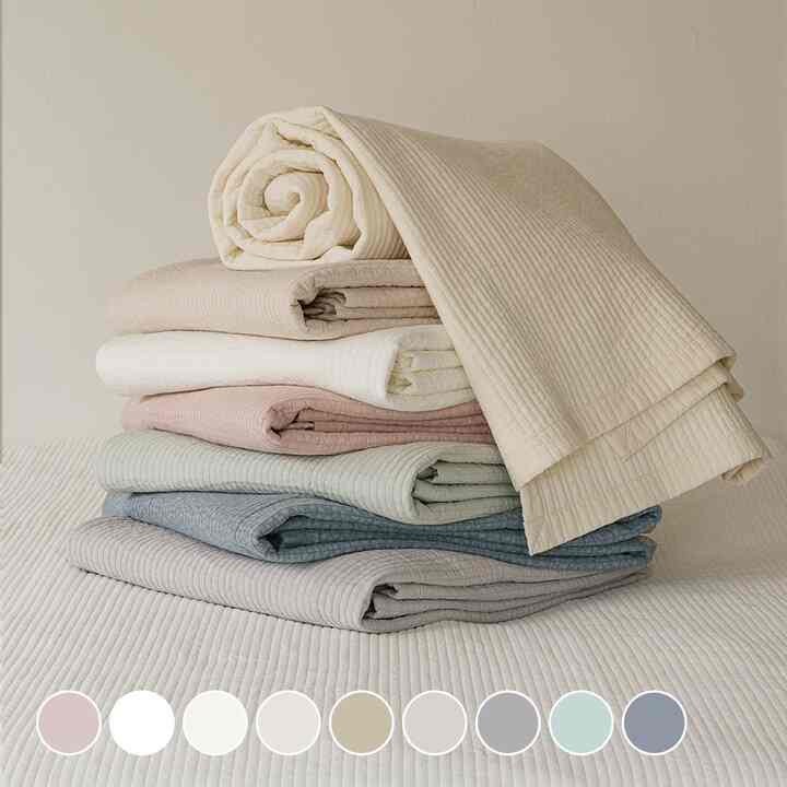 ピグメント コットン ベッドパッド［9色・3サイズ］