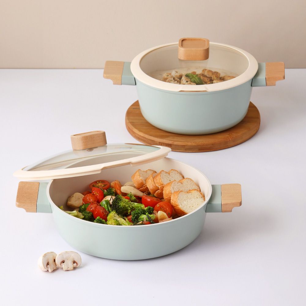 네오플램 레버리 IH 24cm 냄비 2종세트 (24전골/24양수)