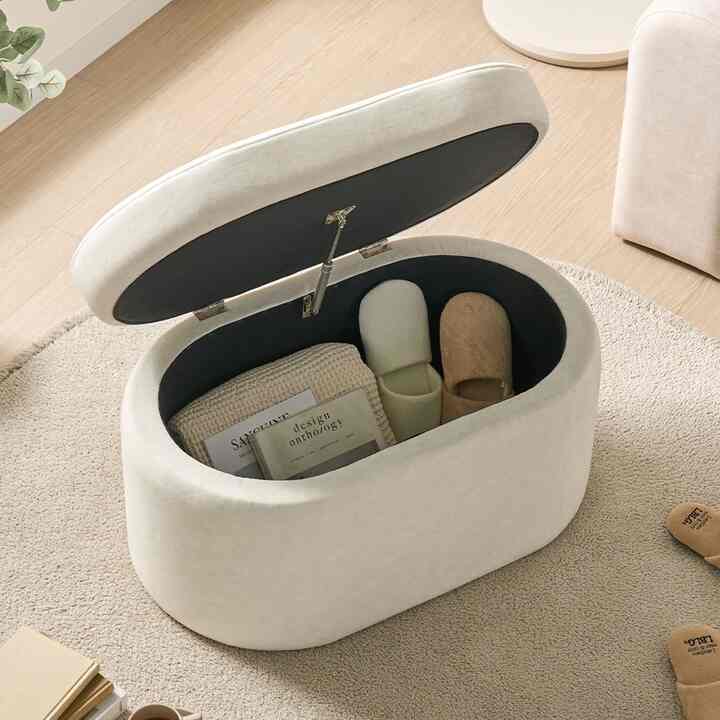 Dacquoise ブークレ 収納付き スツール［5色］