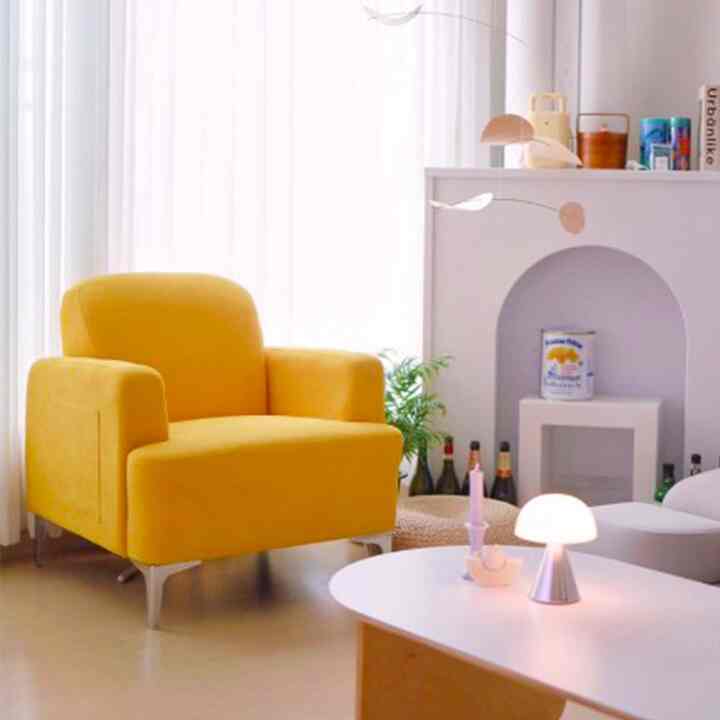 Muse ファブリック 1人掛けソファ［4色］