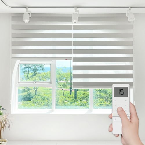 [신상품]마마바 스마트 IoT 암막 콤비 유무선 전동 블라인드