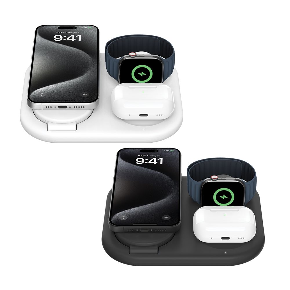 벨킨 Qi2 3in1 15W 마그네틱 폴더블 무선 충전 스탠드 패드 WIZ029