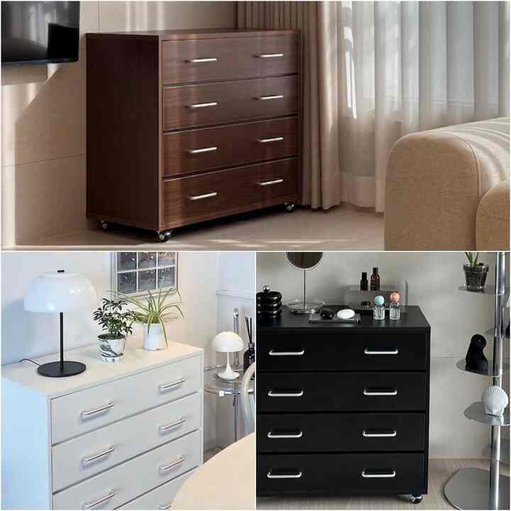 TEAK 4段チェスト 80cm［3色］