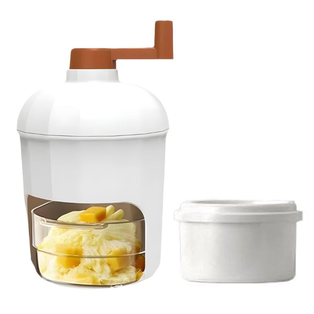 오늘리빙 수동빙수기 가정용 빙수기계 용기 세트 눈꽃 팥빙수 얼음가는 기계