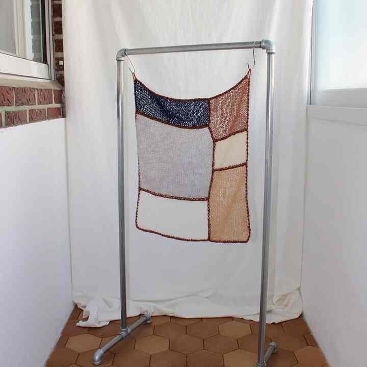 knitting patchwork (multi navy)