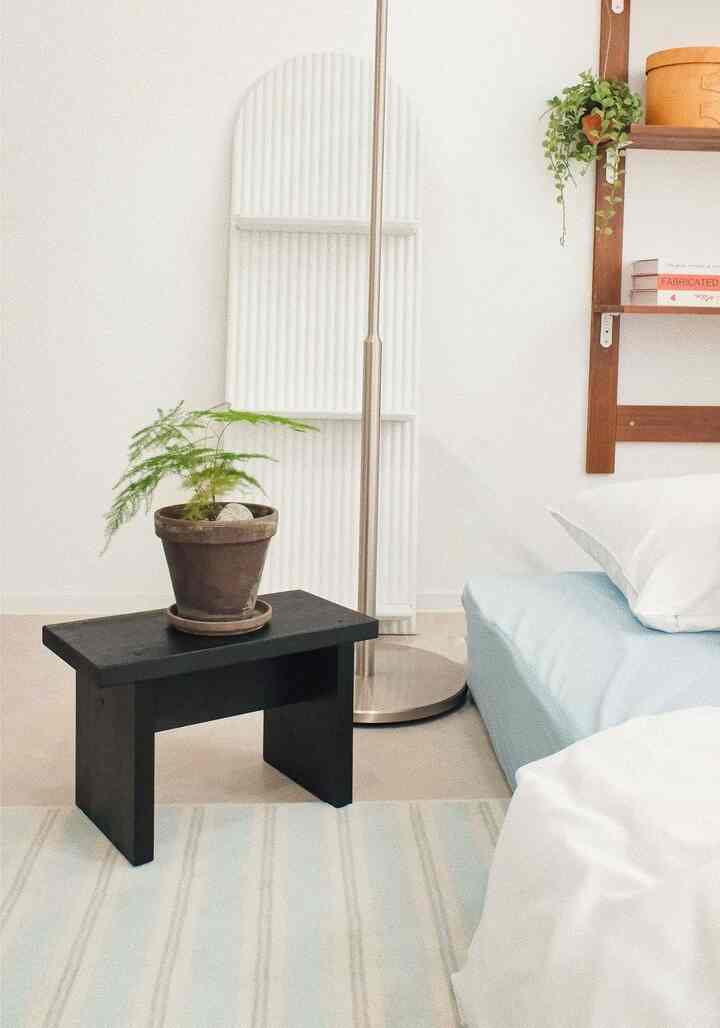 ブラック 四角 スツール［3色・12サイズ］