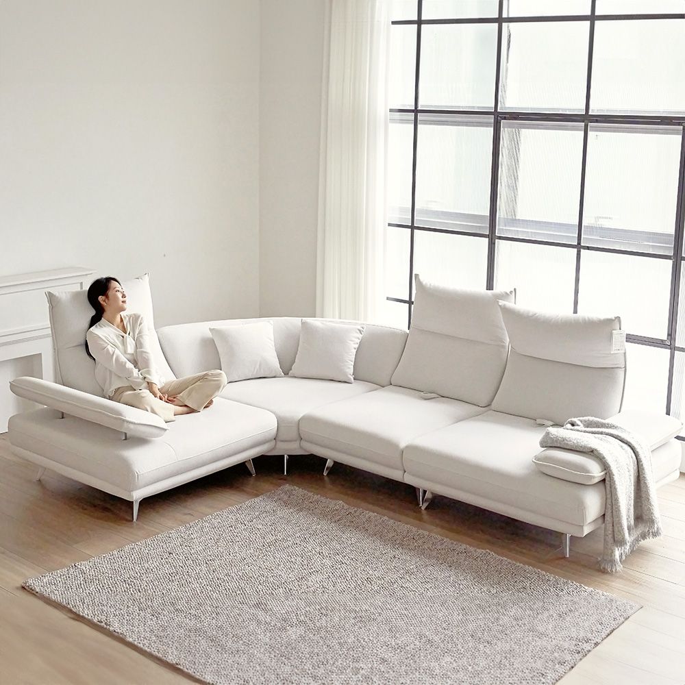 웰퍼니쳐 희망일설치 / 빅토리아 넓은 코모도 패브릭 등받이 팔걸이 스윙 코너형 소파 