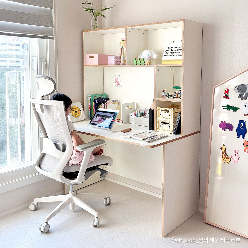 소프시스 EO등급 알파 집중형 전면 책상책장 세트 1200 학생 서재 컴퓨터 수납 책상