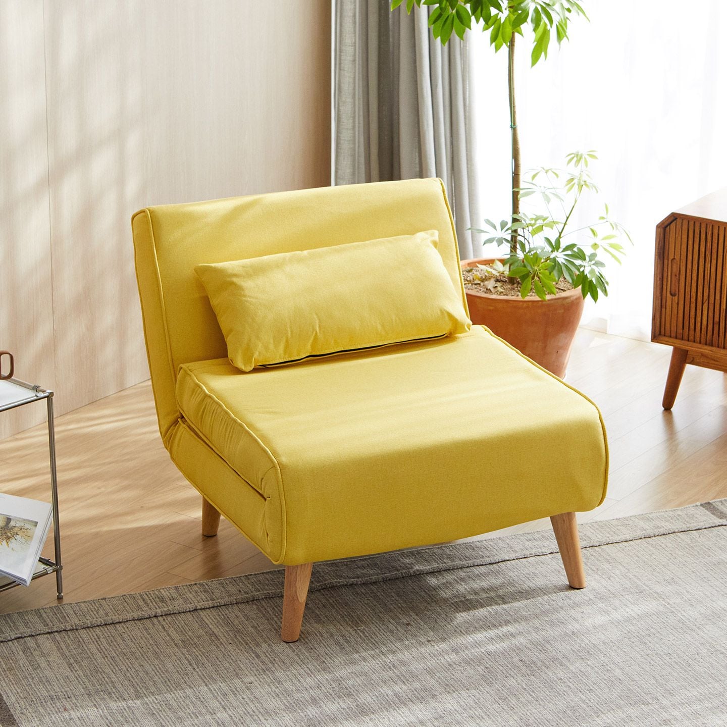 [중고]베스트리빙 [리퍼]베로나 1인용 접이식 확장형 각도조절 패브릭 침대겸 소파베드 4colors