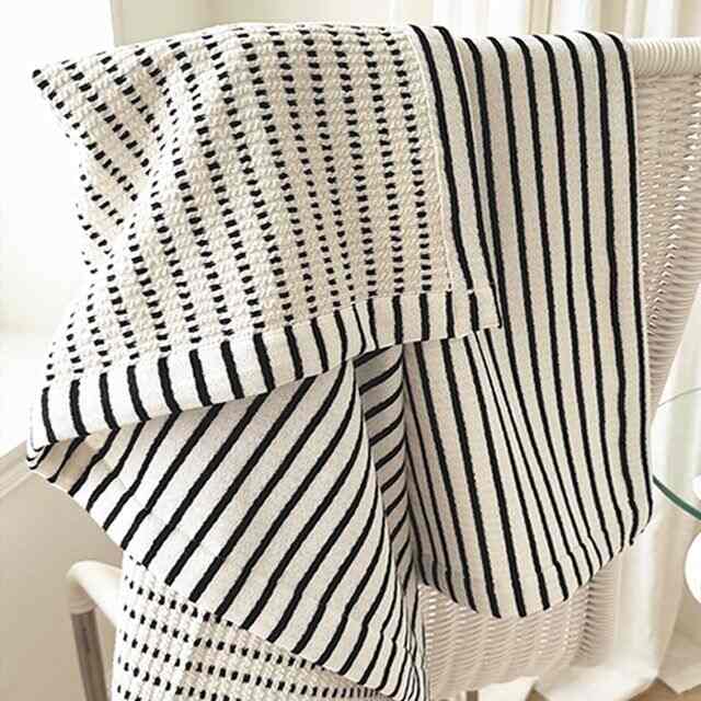 ストライプ 両面 夏用 ブランケット［3色・2サイズ］