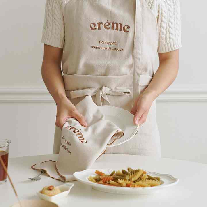 リネンエプロン バニラ［3色］