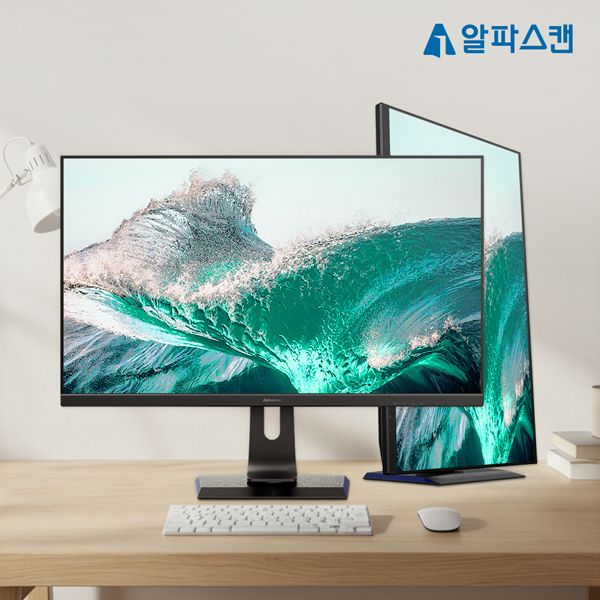 알파스캔 3225UC 4K UHD IPS PD C타입 도킹 허브 멀티스탠드 무결점 사진 편집 모니터
