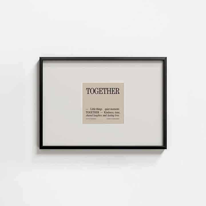 FRAME TOGETHER レタリングポスター［2色・2サイズ］
