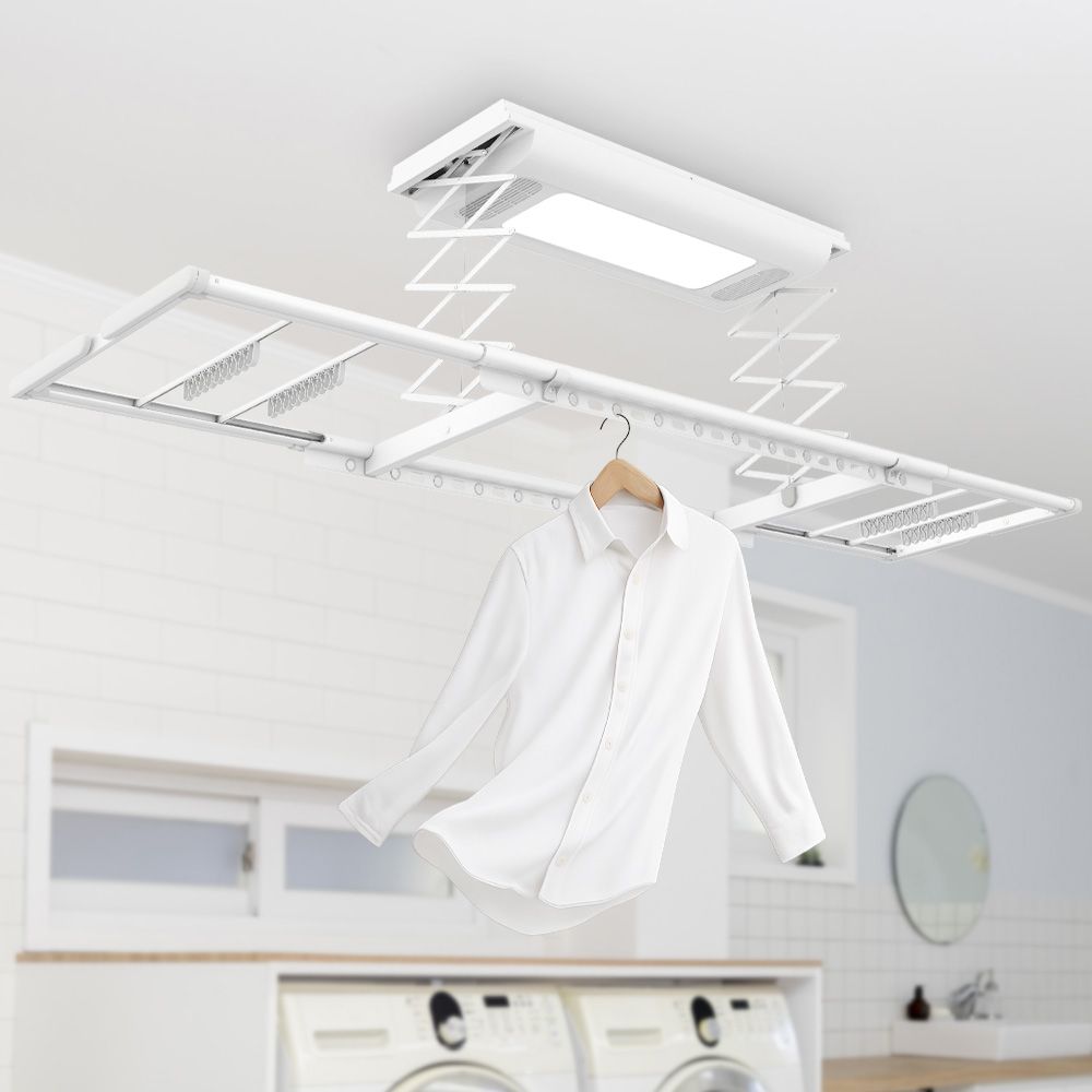 하드웰 스마트 빨래건조대 천장 베란다 전동 자동 LED조명 송풍 리모컨 직영설치