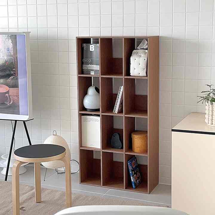 ウッド 本棚 3x4 縦型