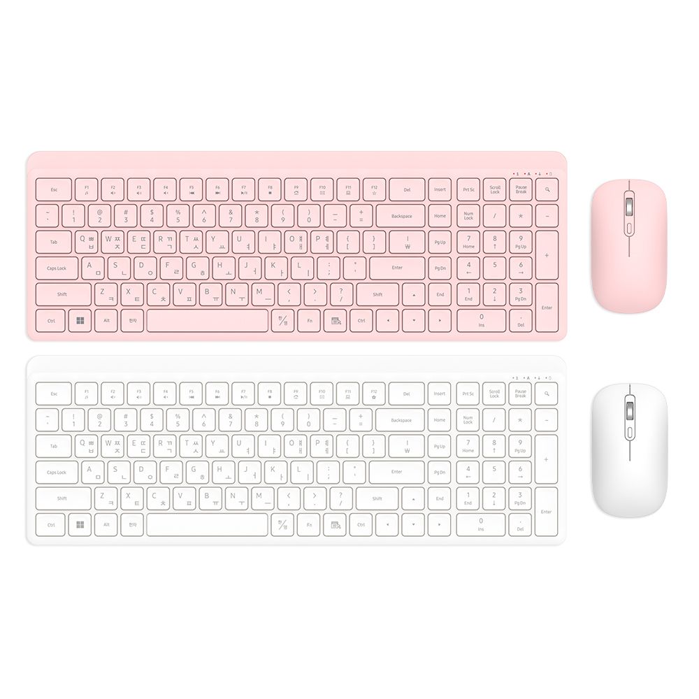 에이투 KM385 저소음 무선 키보드 마우스 세트 수신기 인체공학 사무용 업무용 휴대용