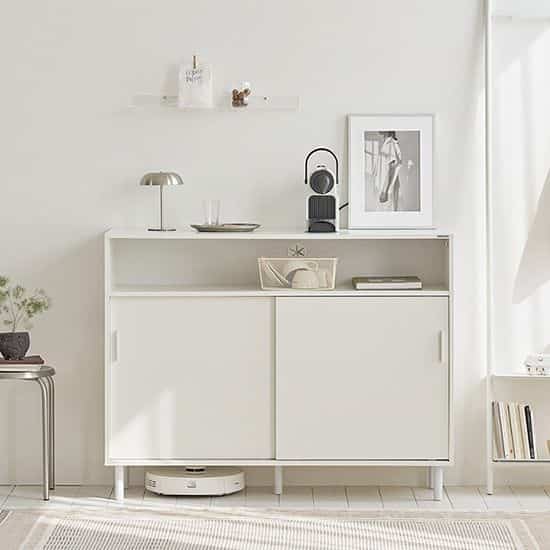 LIV 引き戸 サイドボード 120x93cm［3色］