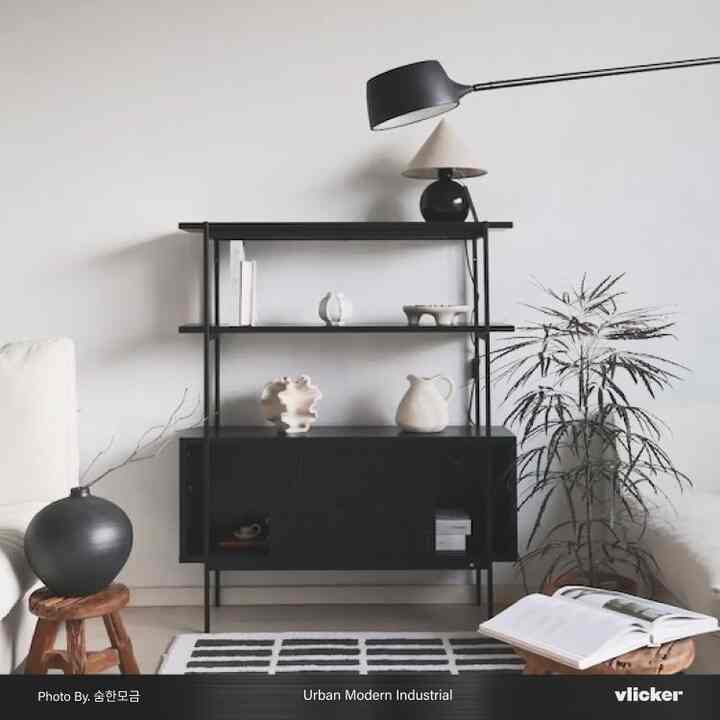 FELICITY 2段シェルフ付き収納棚［2色］