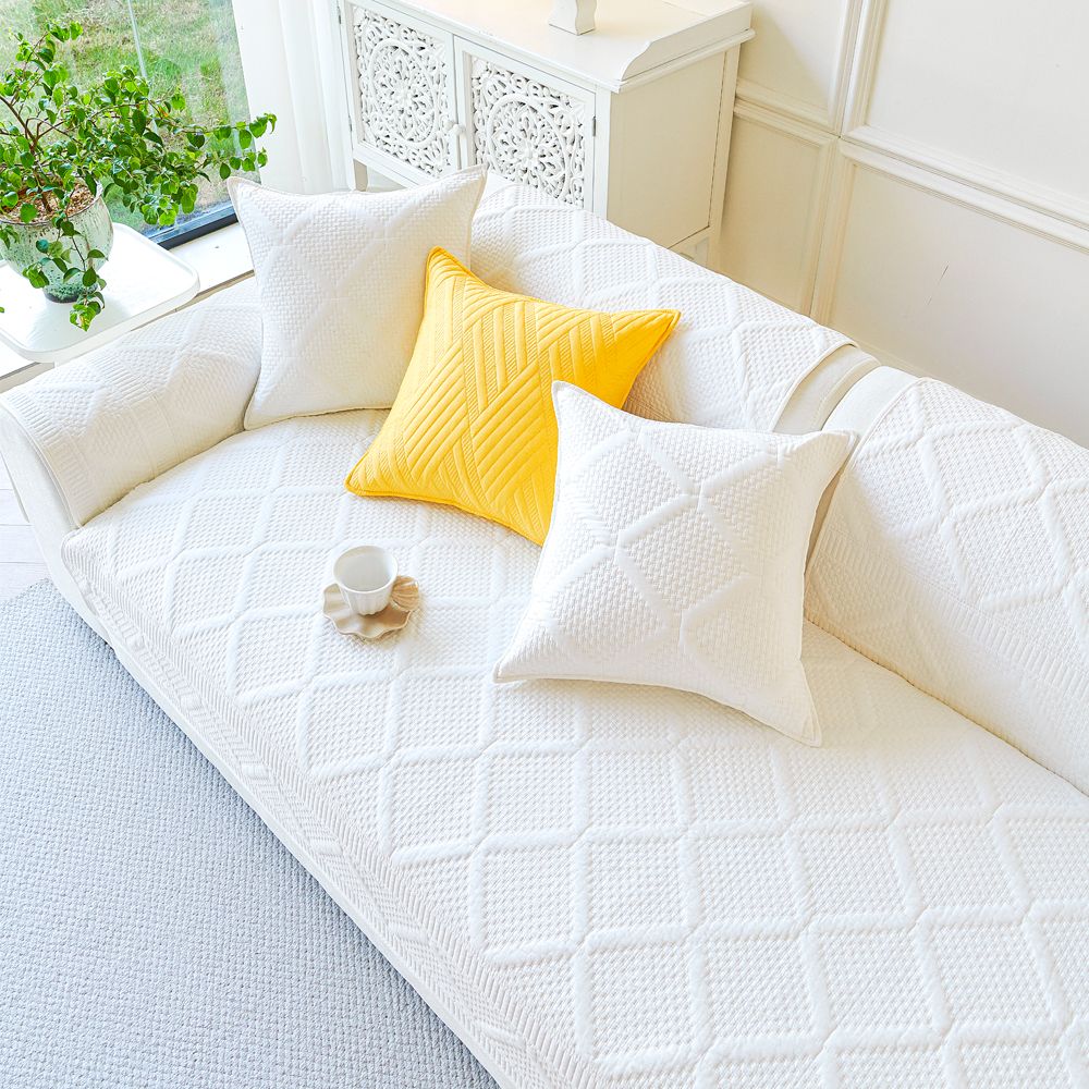 오라이프샵 워싱면 사계절 스퀘어 논슬립 소파패드 소파커버 소파매트