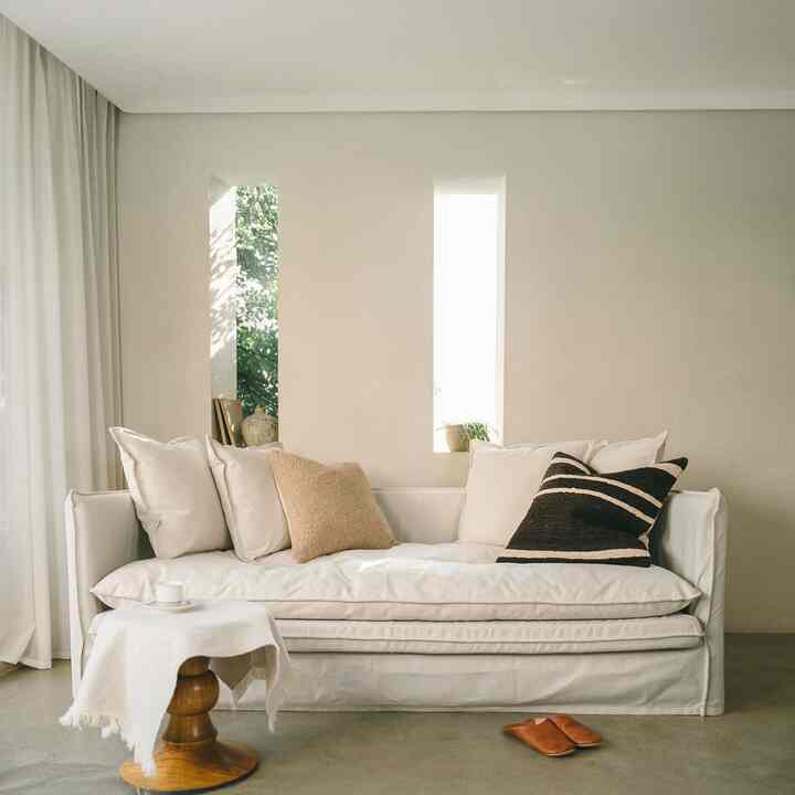 AMELIA 3.5人掛けファブリックソファ［4色］