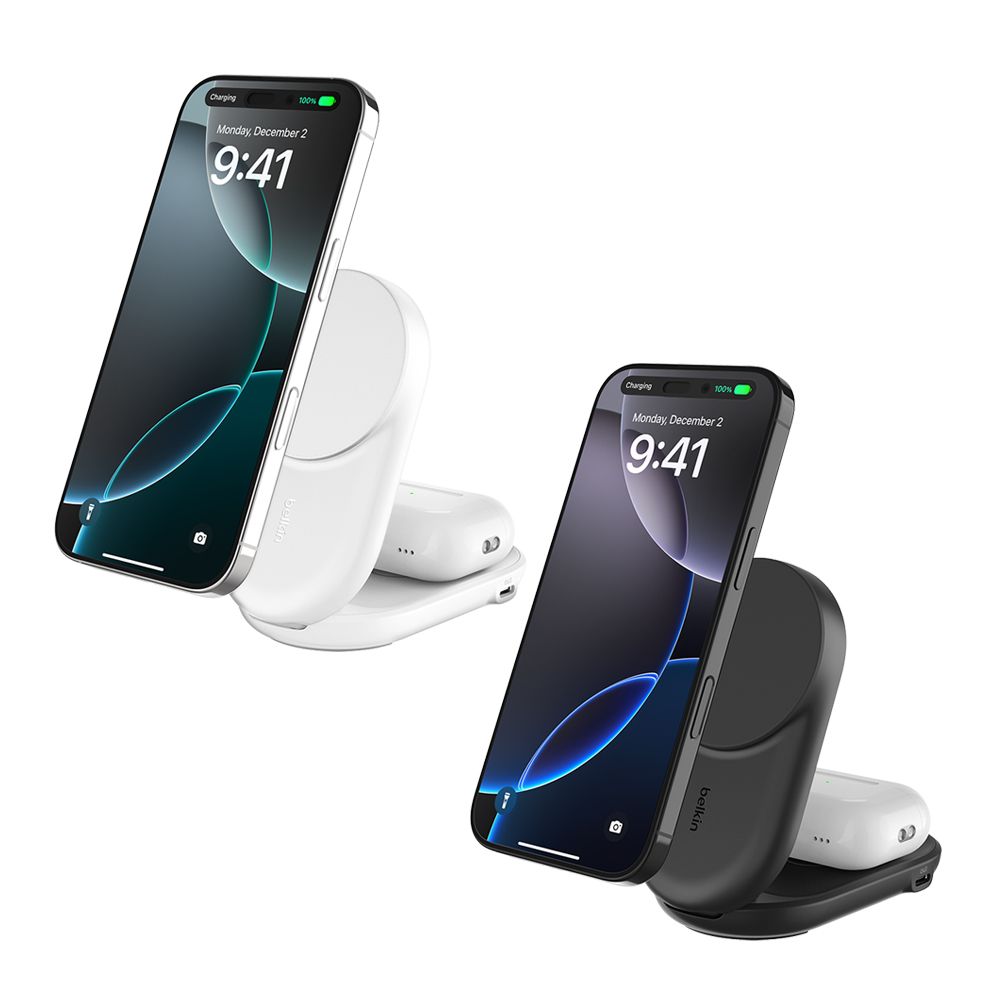 벨킨 2in1 Qi2 25W 폴더블 무선 초고속 충전기 WIZ039