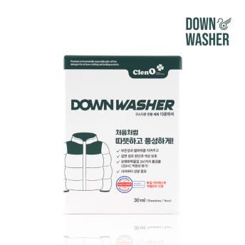 클렌오 다운와셔 오리털 구스다운 거위털 패딩 이불 침낭 침구 전용 세탁 세제 15파우치X30ml