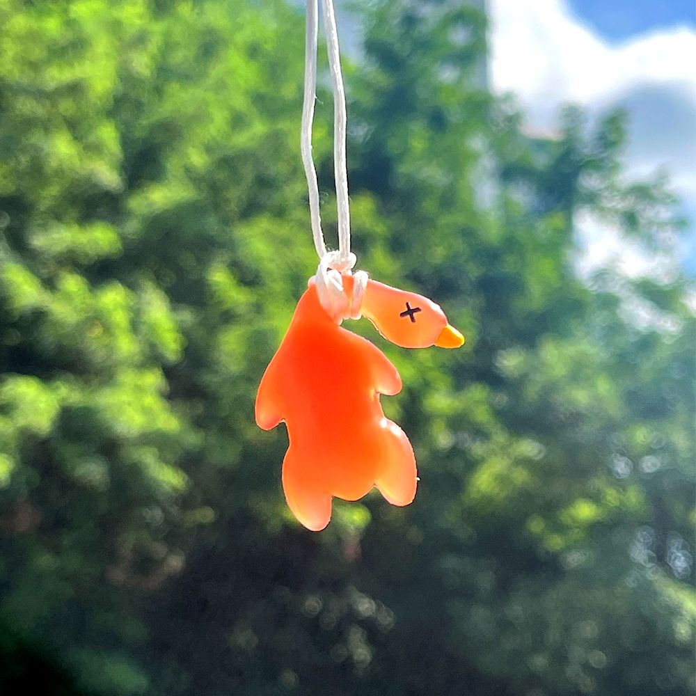 청년토이 1+1 UV 자외선 변색 차량용 오리 베이징덕 피규어