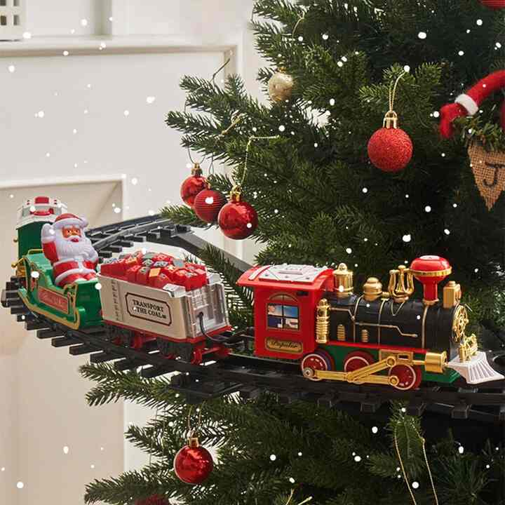 クリスマスツリー オーナメント 電動列車オブジェ［2種］