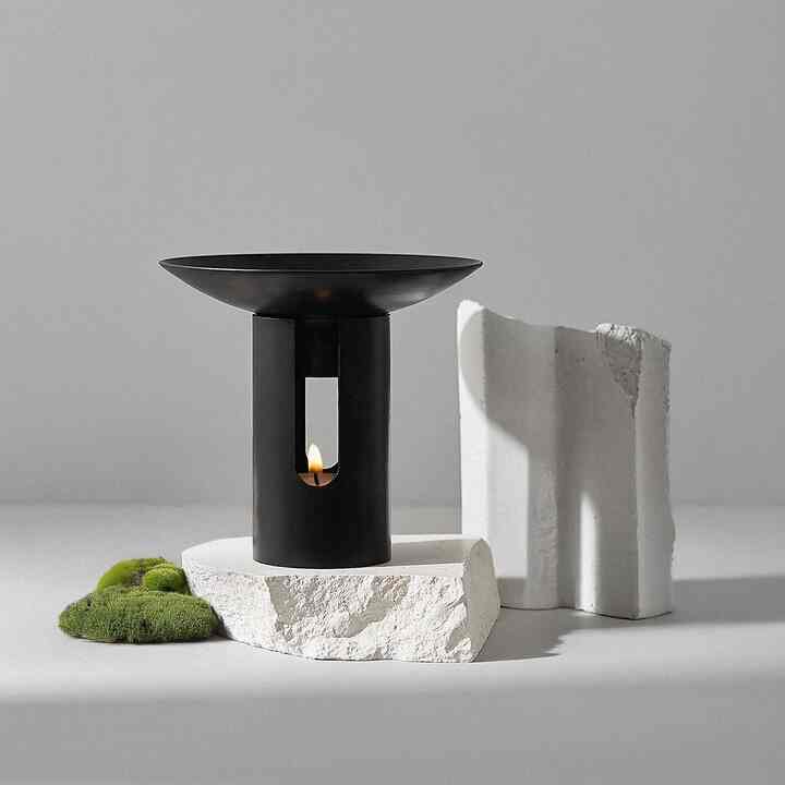 ステンレス アロマ オイルバナー［2色］