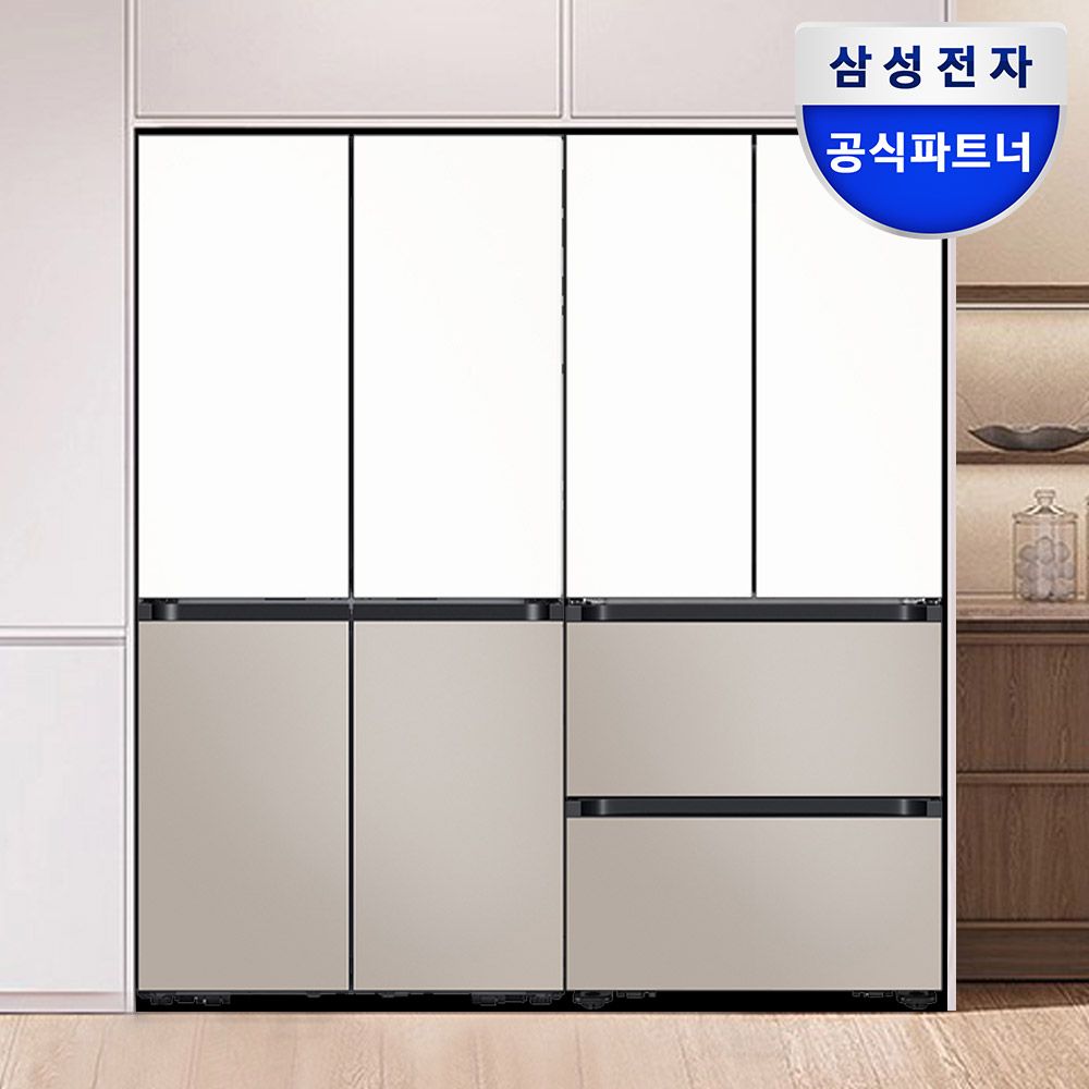 삼성전자 으뜸효율 삼성 비스포크키친핏 1등급 냉장고 김치 RM70F64R1ZG+RK70F42M2ZG