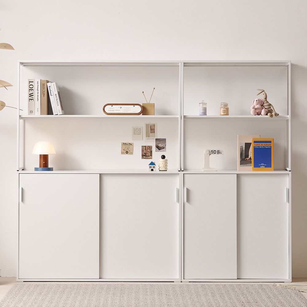 [신상품] 룸앤디 NEW 스르륵 3단 800도어 E0등급 슬림 슬라이딩 수납장