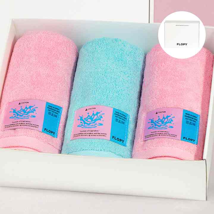 フェイスタオル 3枚セット［5色］