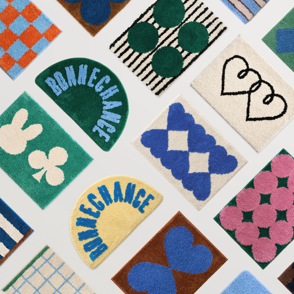 BOWELL BWTZ ラグ［12種］ ブルー レッド ベージュ イエロー グリーン