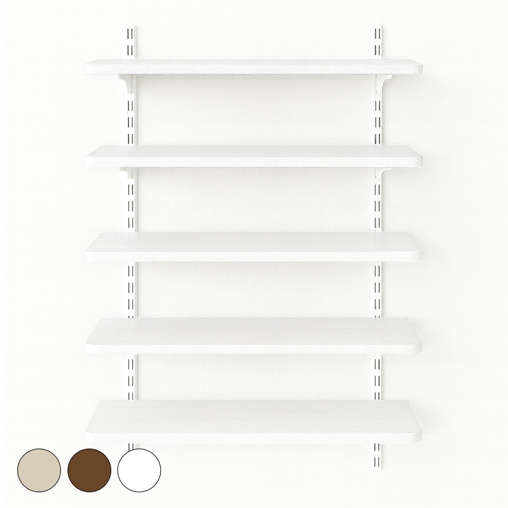 [오늘출발] [신상품] ARTEX(아텍스) 아텍스 베란다 시스템 벽선반 나무선반 팬트리 세탁실 다용도실 5단 3color