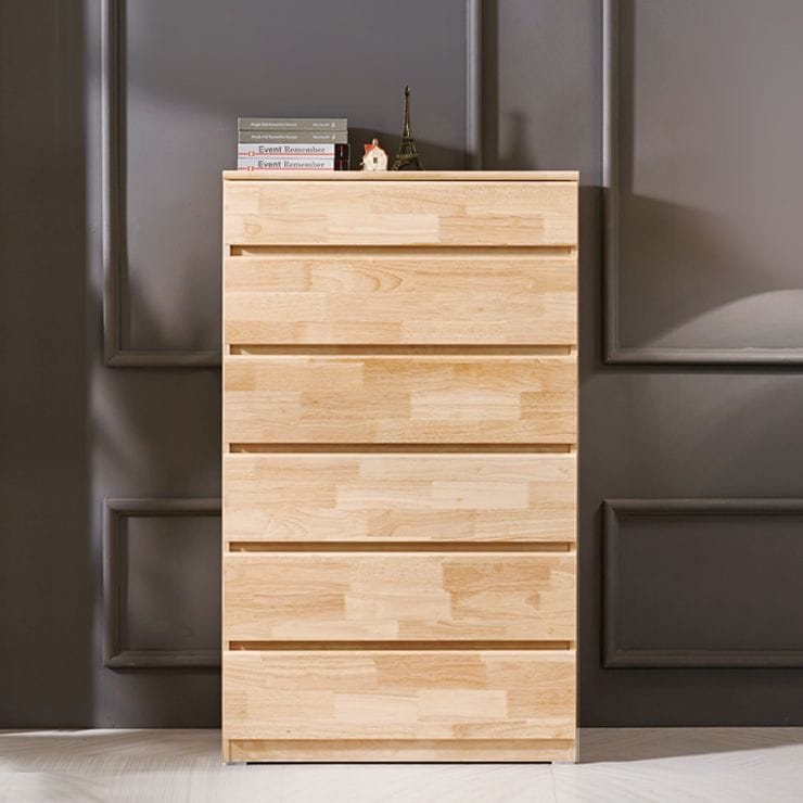 팀버스리빙 러버 원목 800 6단 서랍장 