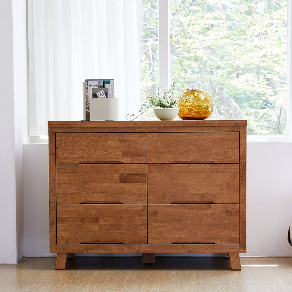 아르볼가구 아트 1200 3단 원목 와이드 서랍장 화장대 수납장 월넛 