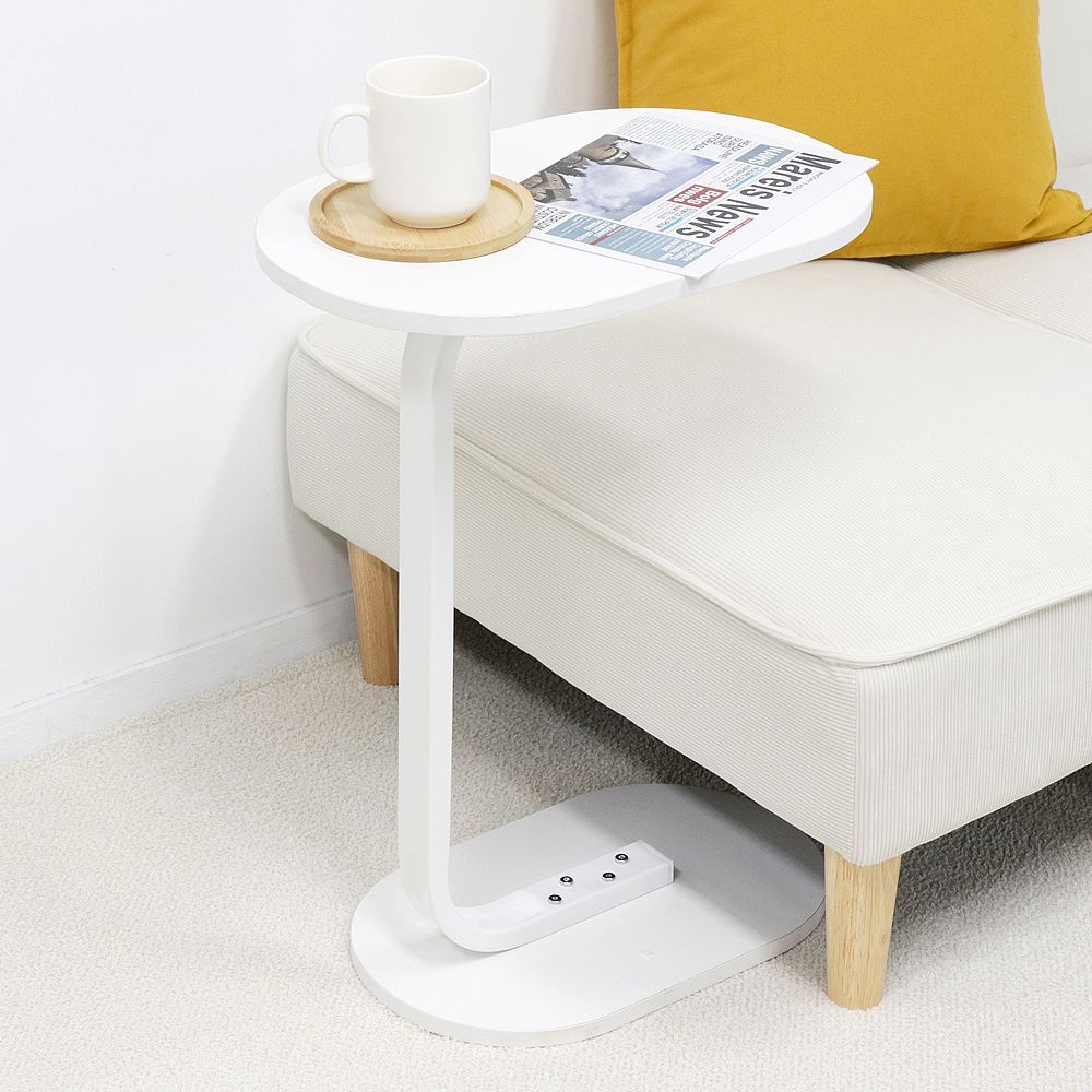[신상품] 팬물산 이지라이프 라운드 소파 침대 사이드 테이블 아이보리