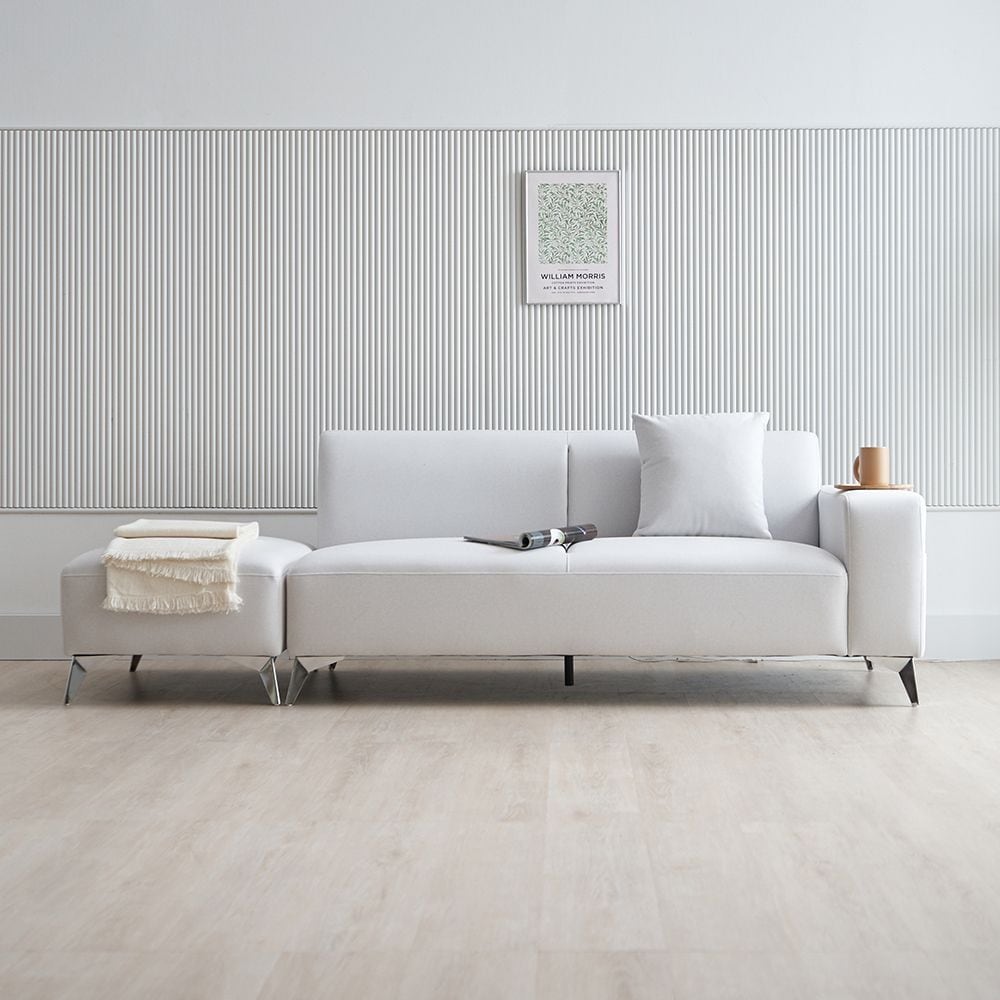 에보니아 루이 2인용쇼파 아쿠아스웨이드텍스 스툴포함 