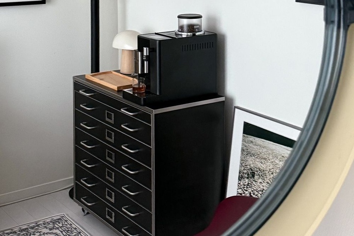 레트로하우스 고트 블랙 4단 수납 지류함