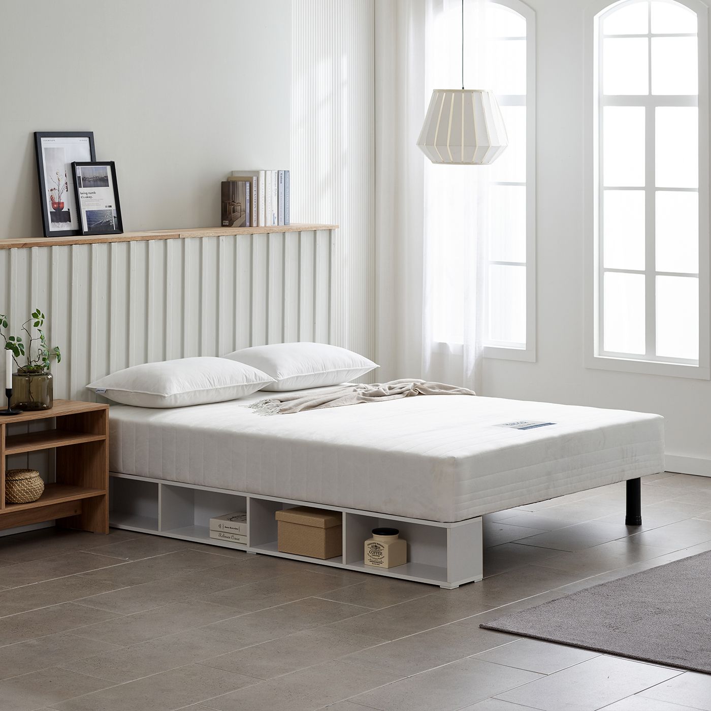 하포스침대 지정일설치 탄탄한 프레임리스 올인원 단면 매트리스 침대 S SS D Q (국내생산) 