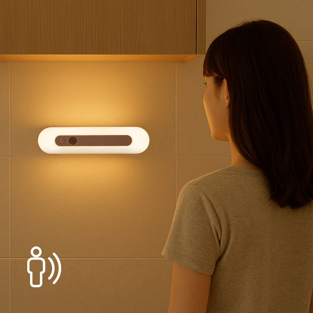 케이빌 무선 충전식 LED 스마트 현관 센서등 동작감지 복도 계단 베란다 화장실 부착형 직부등
