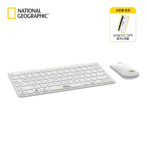 내셔널지오그래픽 NGM-BWKM 키보드&마우스 세트 2way 무선 블루투스 멀티페어링 미니 아이패드 태블릿