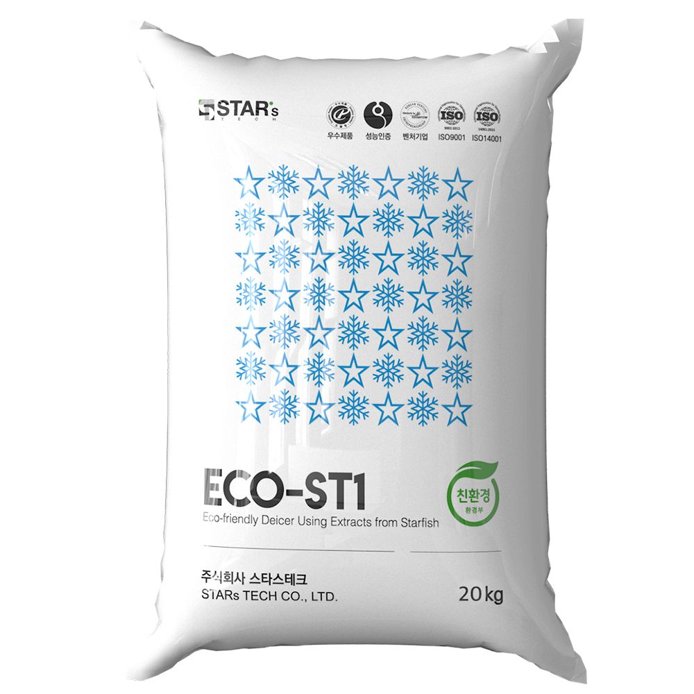 스타스테크 국내산 제설제 친환경 염화칼슘 20kg 제설용 대용량 ECO-ST1