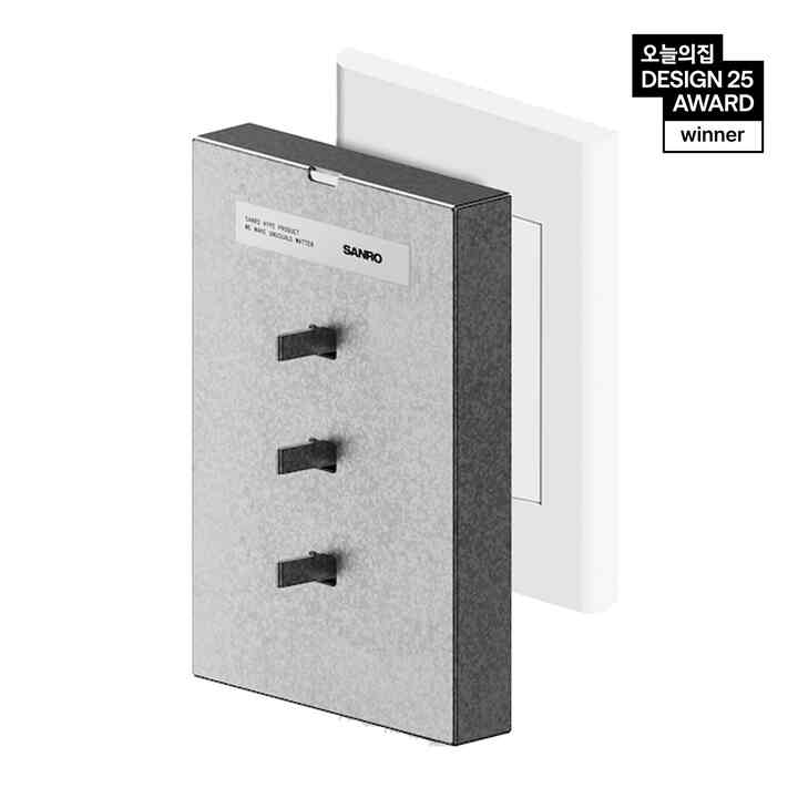 インダストリアル メタル 3口スイッチカバー