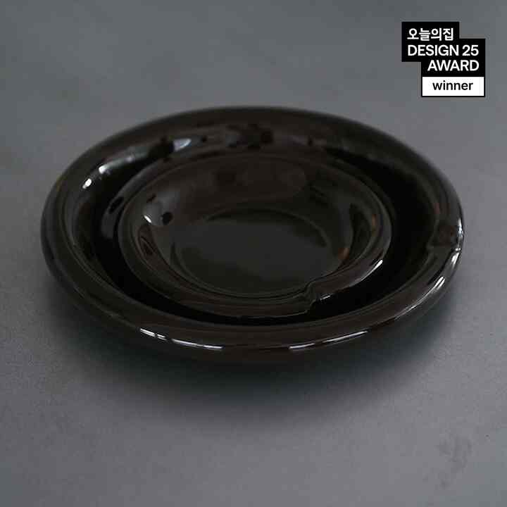 DOUBLE NOD ラウンドプレート Lサイズ アンバーブラウン