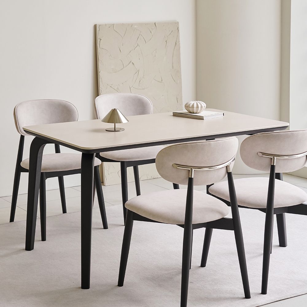 [신상품] 보니애가구 벨라 세라믹식탁 세트 4인용 원목 1400 체어형 (의자4)