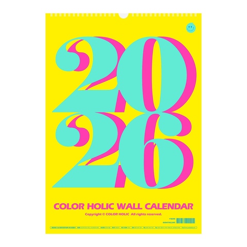 2026 컬러홀릭 월 캘린더(벽걸이달력)